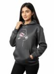 Black Graphic Hoodie - Cartoon Print