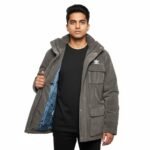 Premium Corduroy Winter Jacket – Grey | Warm & Stylish