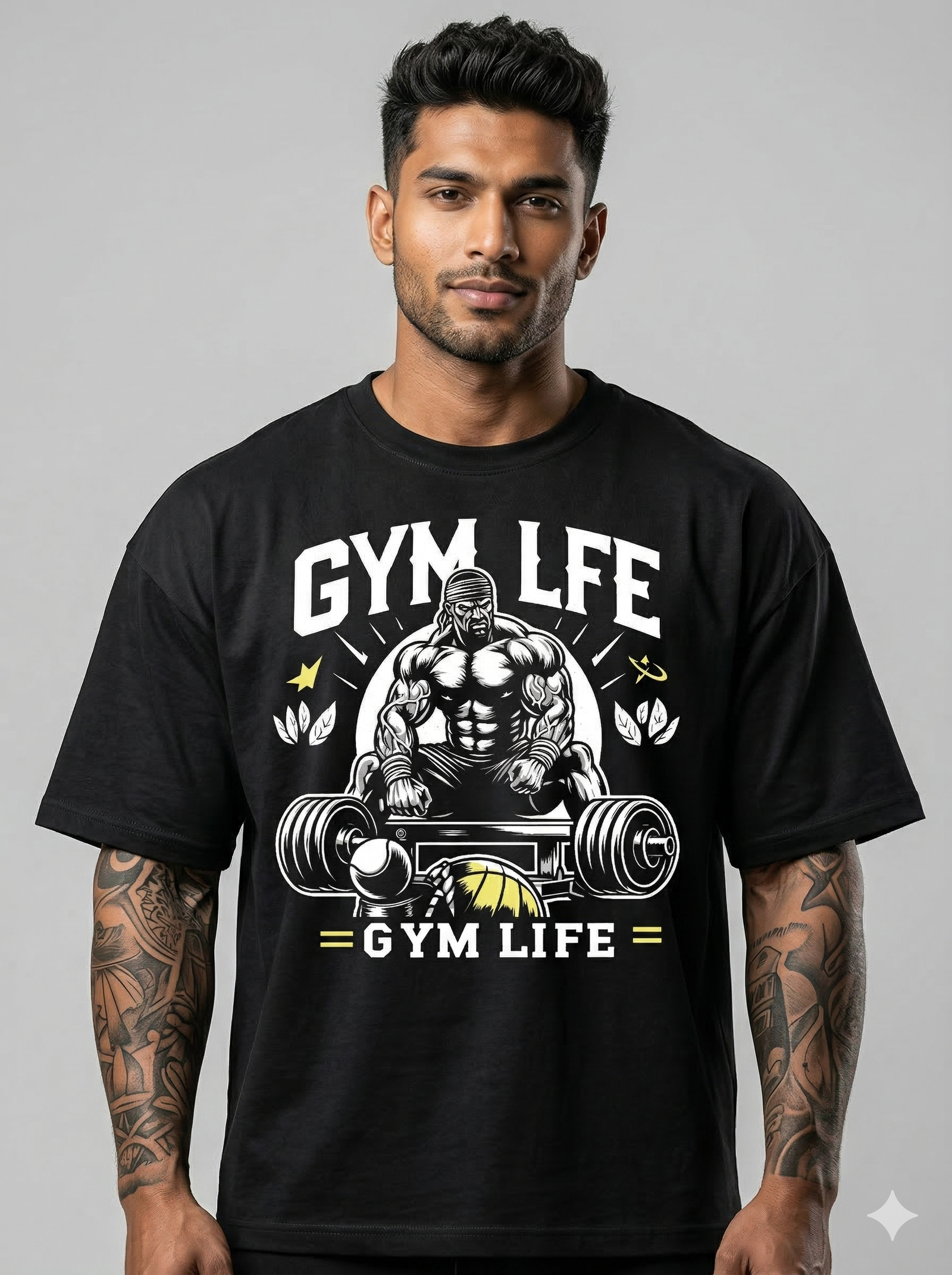 The Iron Discipline "Gym Life" Drop-Shoulder Tee - Image 3