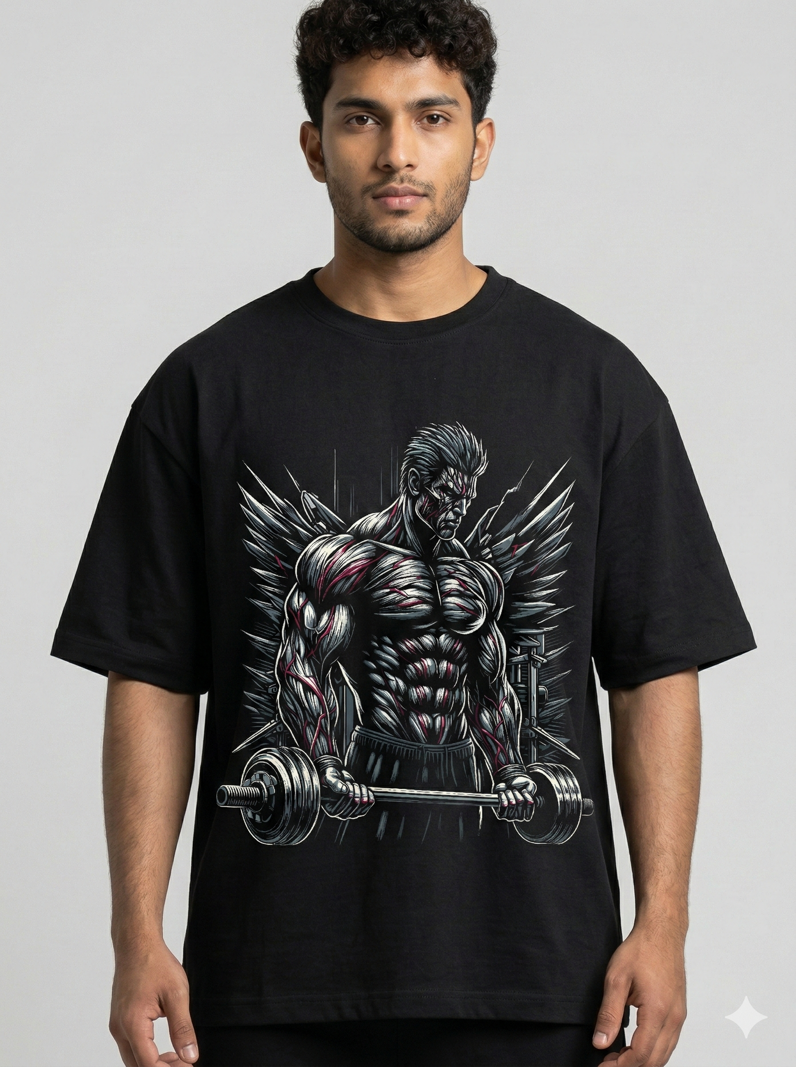 Elite Iron-Wing Oversized Gym Tee