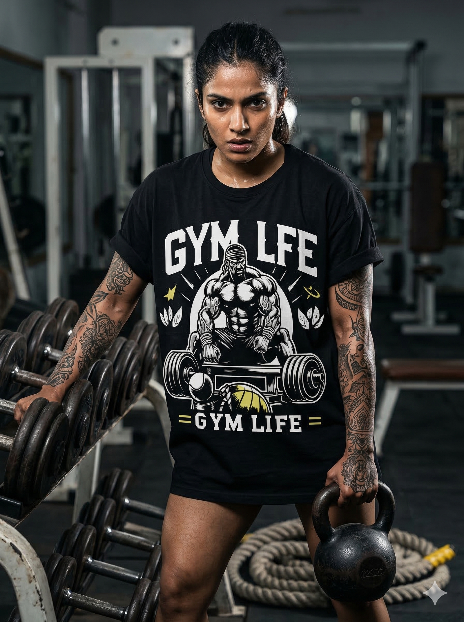 The Iron Discipline "Gym Life" Drop-Shoulder Tee - Image 4